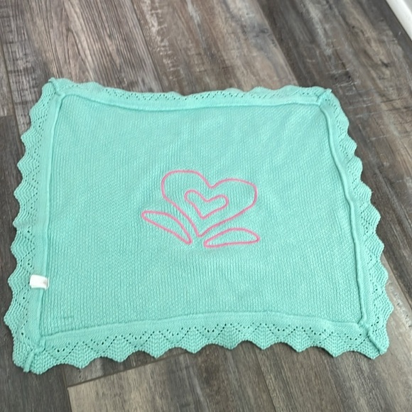 American Girl bitty baby mint green knit blanket - Picture 5 of 5